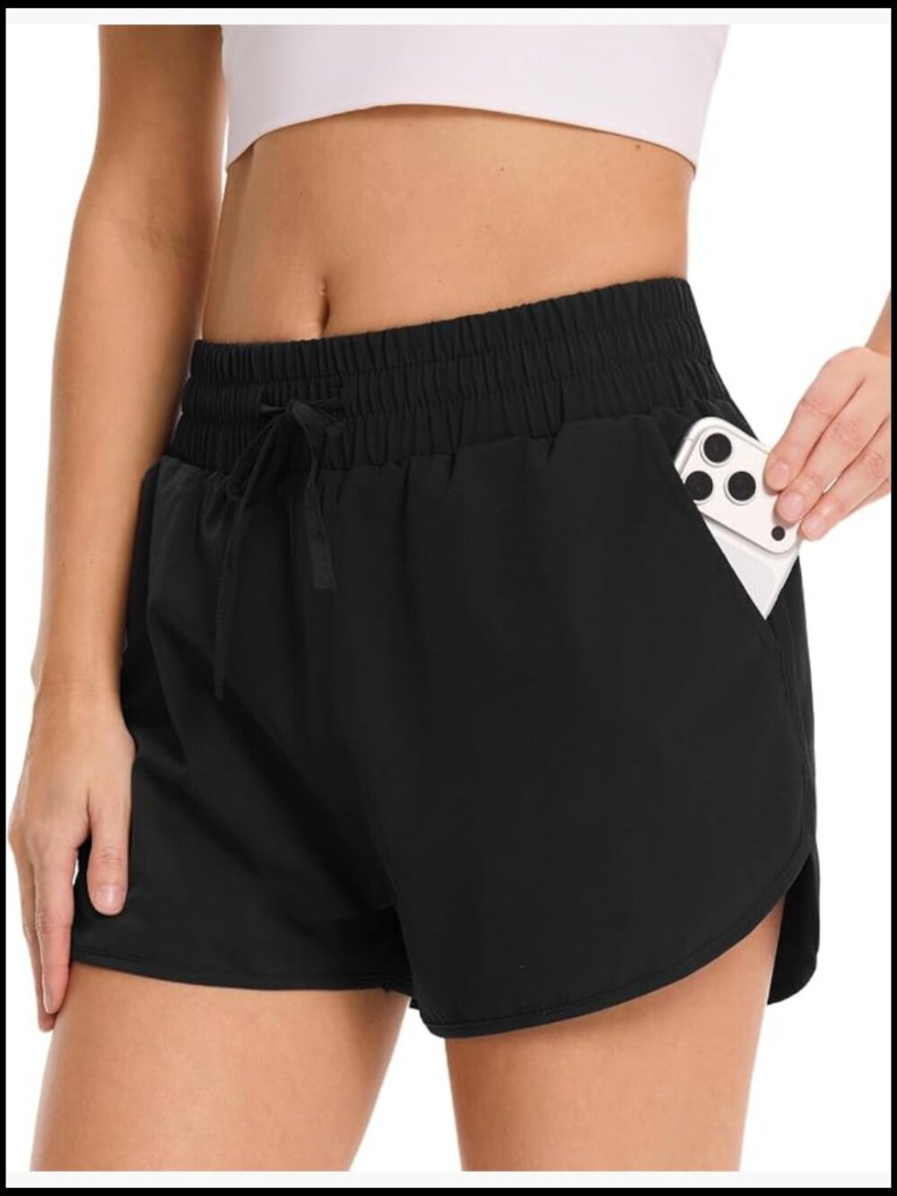 Women's High Waisted Quick Dry Running Shorts with Pockets